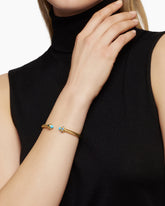 Renaissance® Cablespira Bracelet in 18K Yellow Gold with Turquoise, Hampton Blue Topaz and Iolite, 5mm